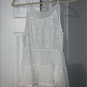 White Flowy Summer Tank top